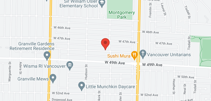 map of 1165 W 48TH AVENUE